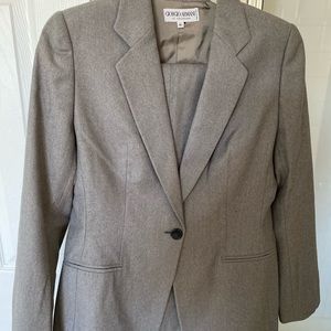 Vintage Giorgio Armani Gray Jacket and Pant Set Women’s